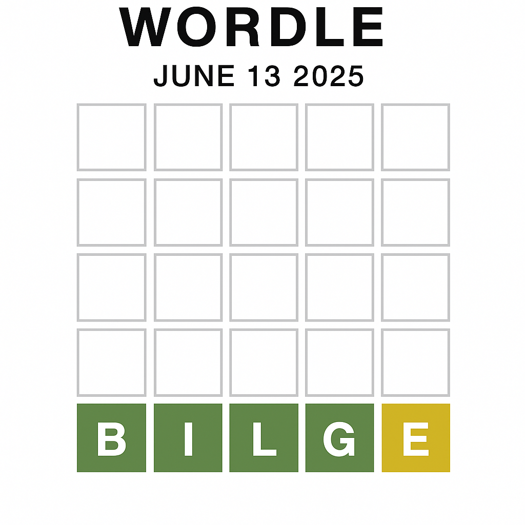 Wordle June 13 2025 Answer & Hints
